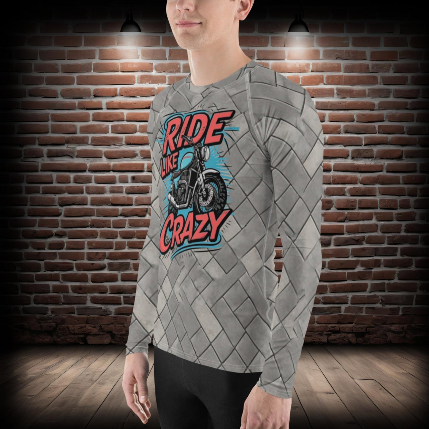 Rode Like Crazy Men's Biker Rash Guard 18082024d1