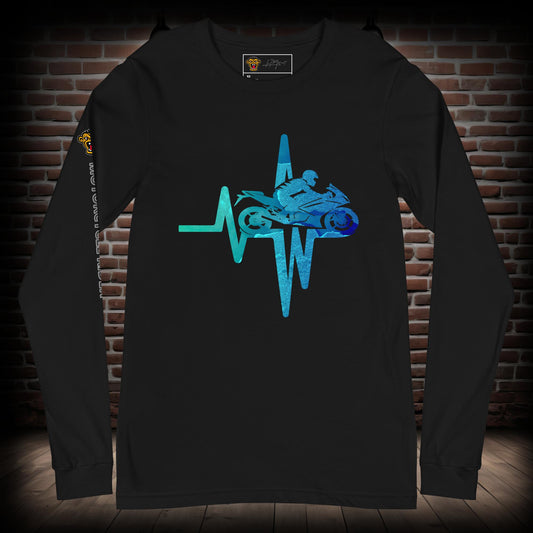 Heart Beat Biker Long Sleeve Tee 06082024c1