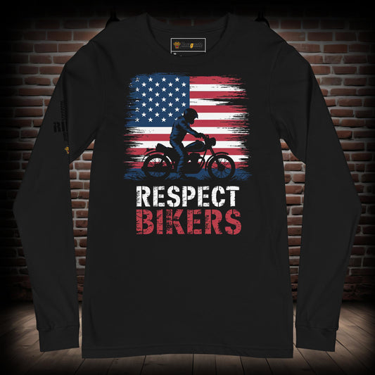 Respect Bikers Biker Long Sleeve Tee 11092024c2