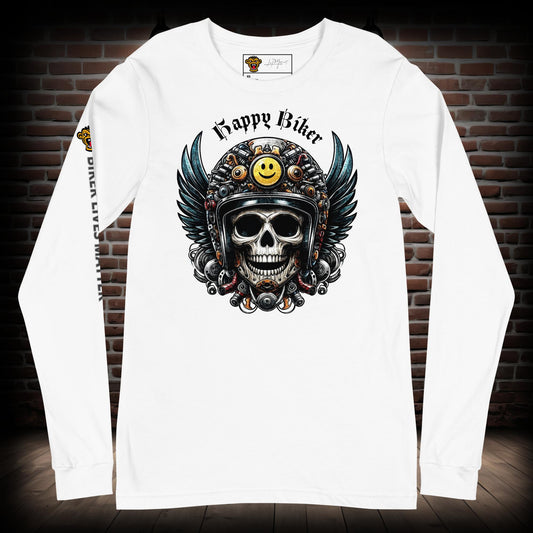 Happy Biker Long Sleeve Tee 05082024d1