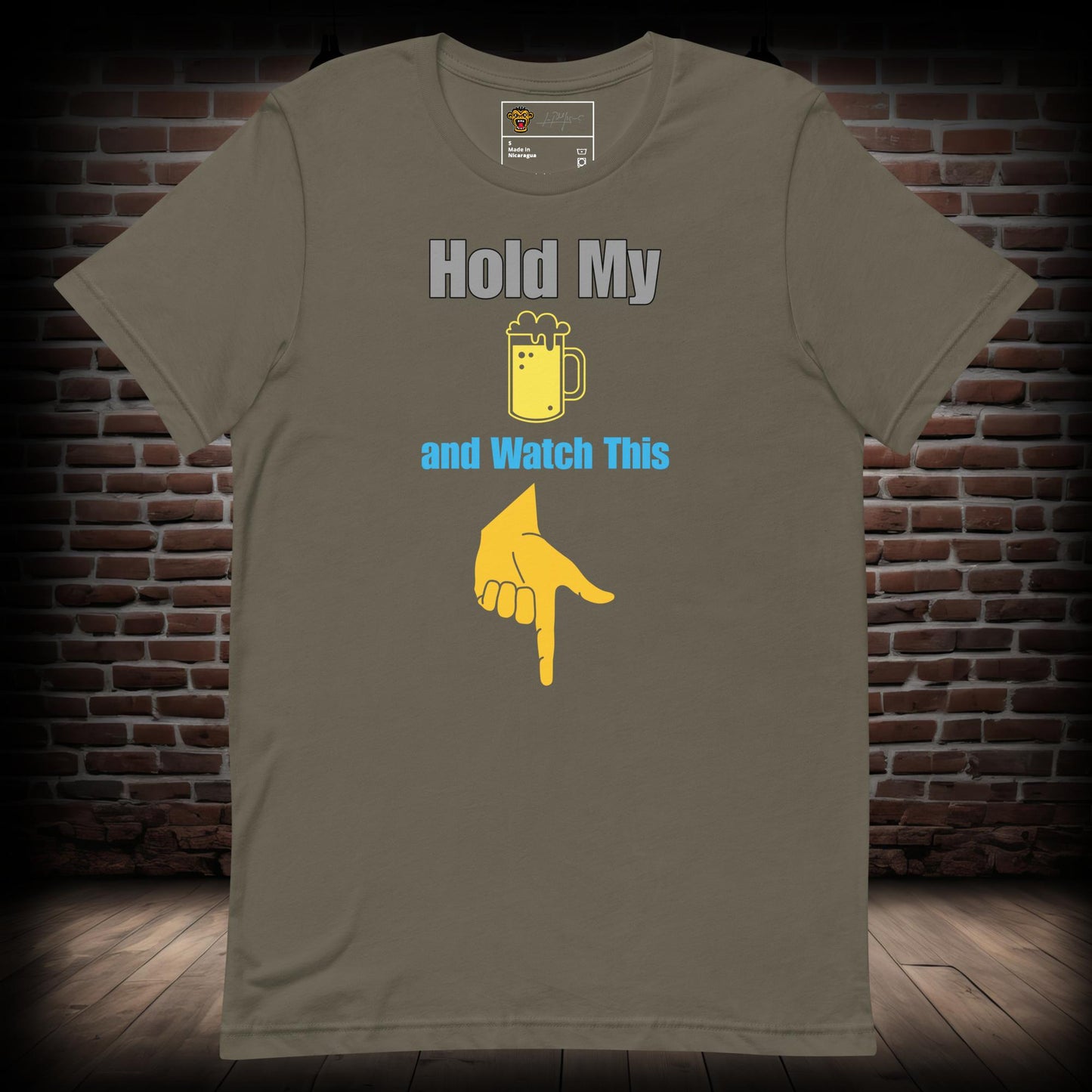 Hold my Beer Text T-Shirt 27082024a09