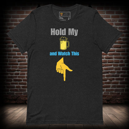 Hold my Beer Text T-Shirt 27082024a09