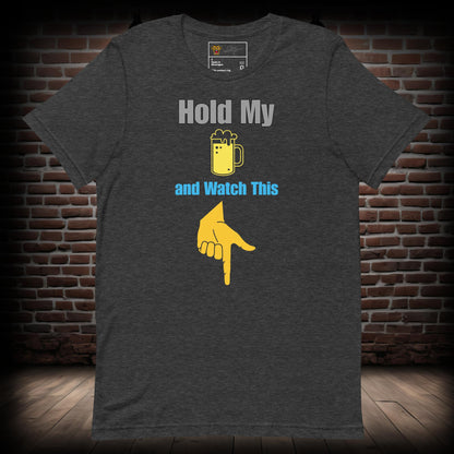 Hold my Beer Text T-Shirt 27082024a09