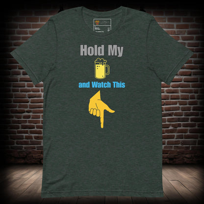 Hold my Beer Text T-Shirt 27082024a09