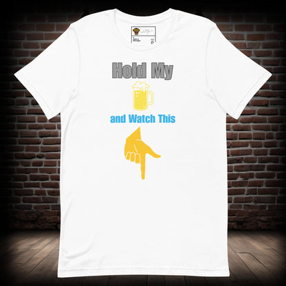 Hold my Beer Text T-Shirt 27082024a09